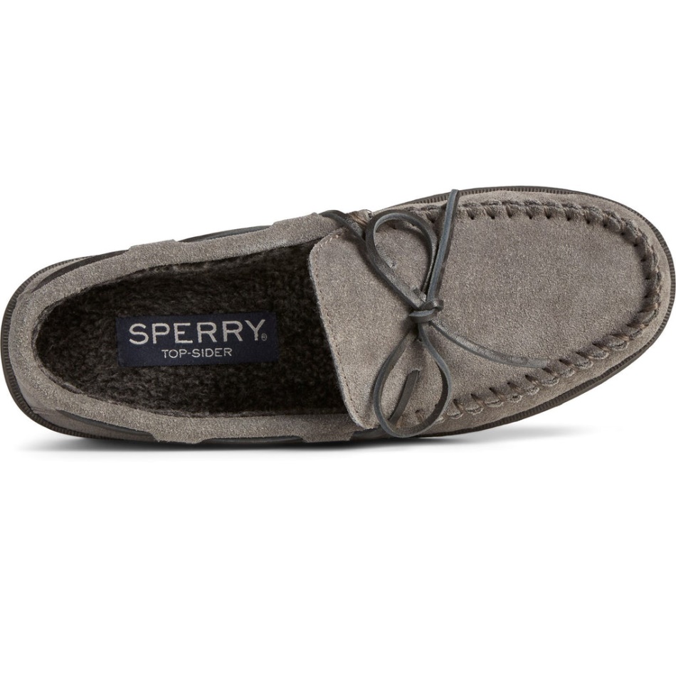 Men\s Doyle Moccasin Slippers Charcoal Sperry
