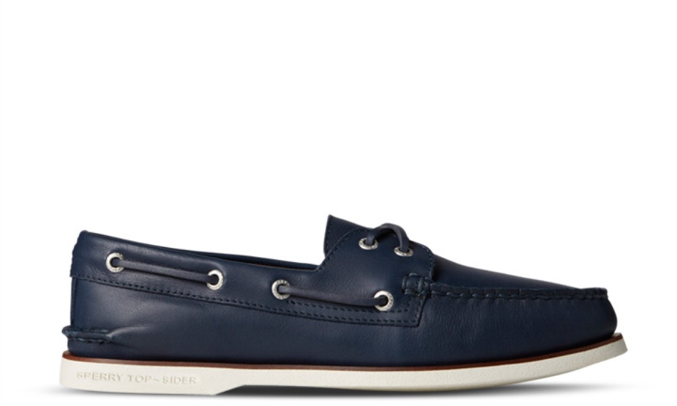 Mens Gold Cup Authentic Original Glove Leather Navy Sperry
