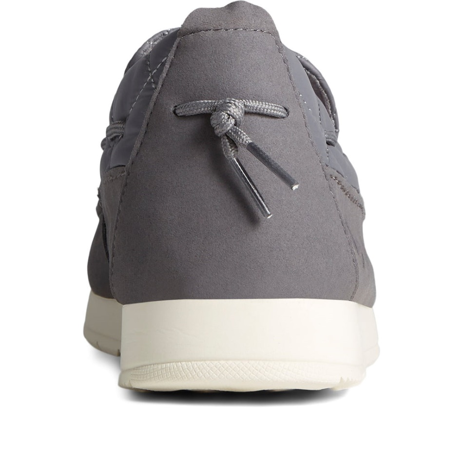 Men\s Moc-Sider Nylon Slip On Grey Sperry