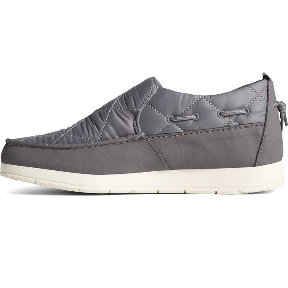 Men\s Moc-Sider Nylon Slip On Grey Sperry