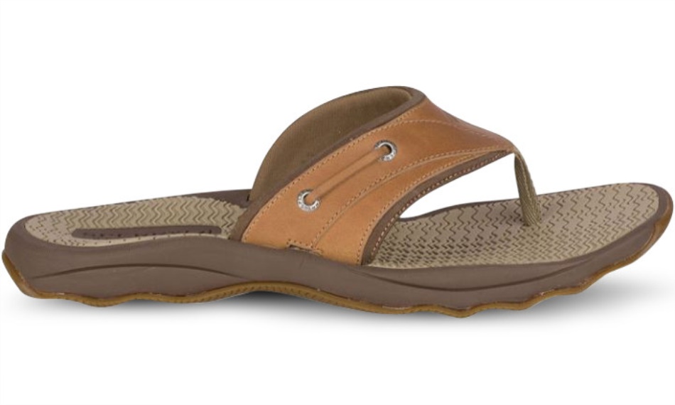Mens Outer Banks Thong Sperry Brown