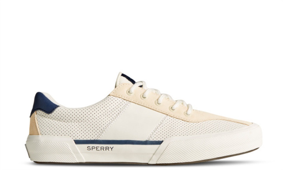 Men\s Soletide Racy Sneaker Sperry White Navy
