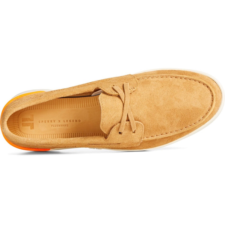 Men\s Sperry x John Legend Plushwave Slip On Boat Shoe Sperry Beige