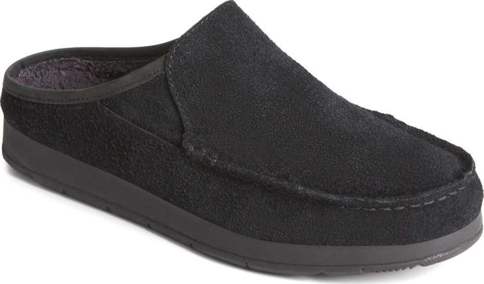 Moc-Sider Suede Slip On Black Sperry