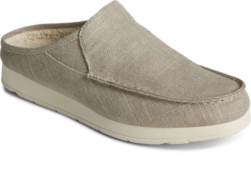 Moc-Sider Textile Mule Sperry Taupe