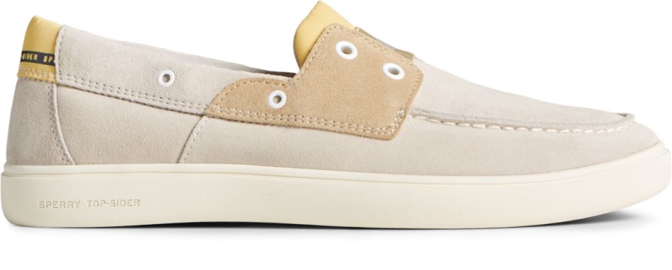 Outer Banks 2-Eye Suede Boat Shoe Light Grey Sperry