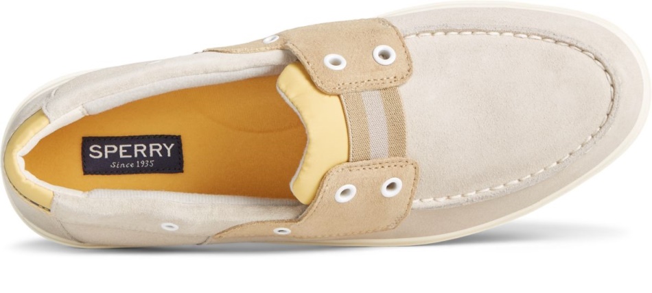Outer Banks 2-Eye Suede Boat Shoe Light Grey Sperry