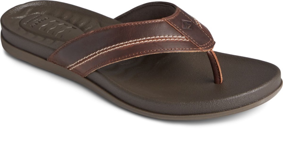 PLUSHWAVE Dock Flip Flop Sperry Brown