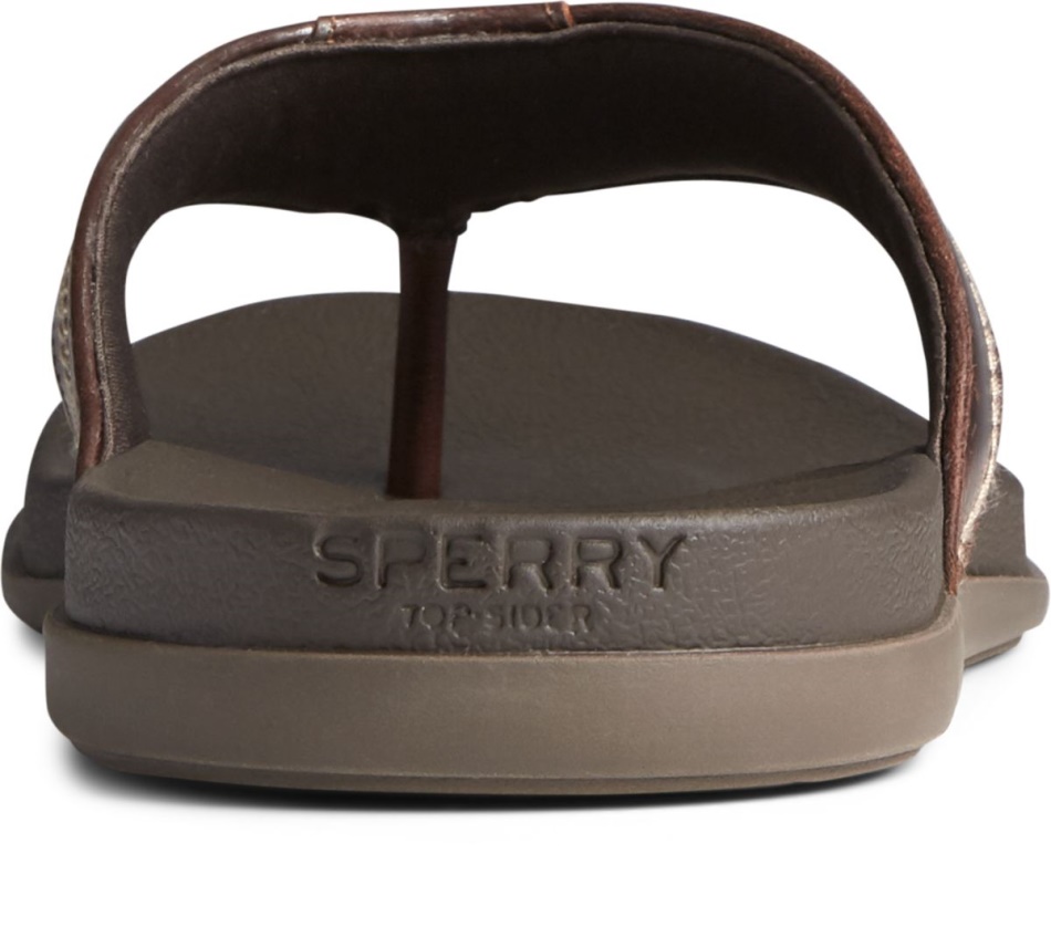 PLUSHWAVE Dock Flip Flop Sperry Brown