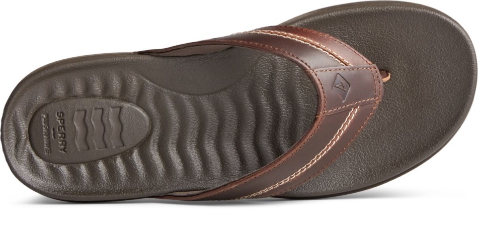 PLUSHWAVE Dock Flip Flop Sperry Brown