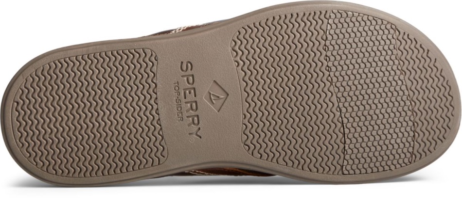 PLUSHWAVE Dock Flip Flop Sperry Brown