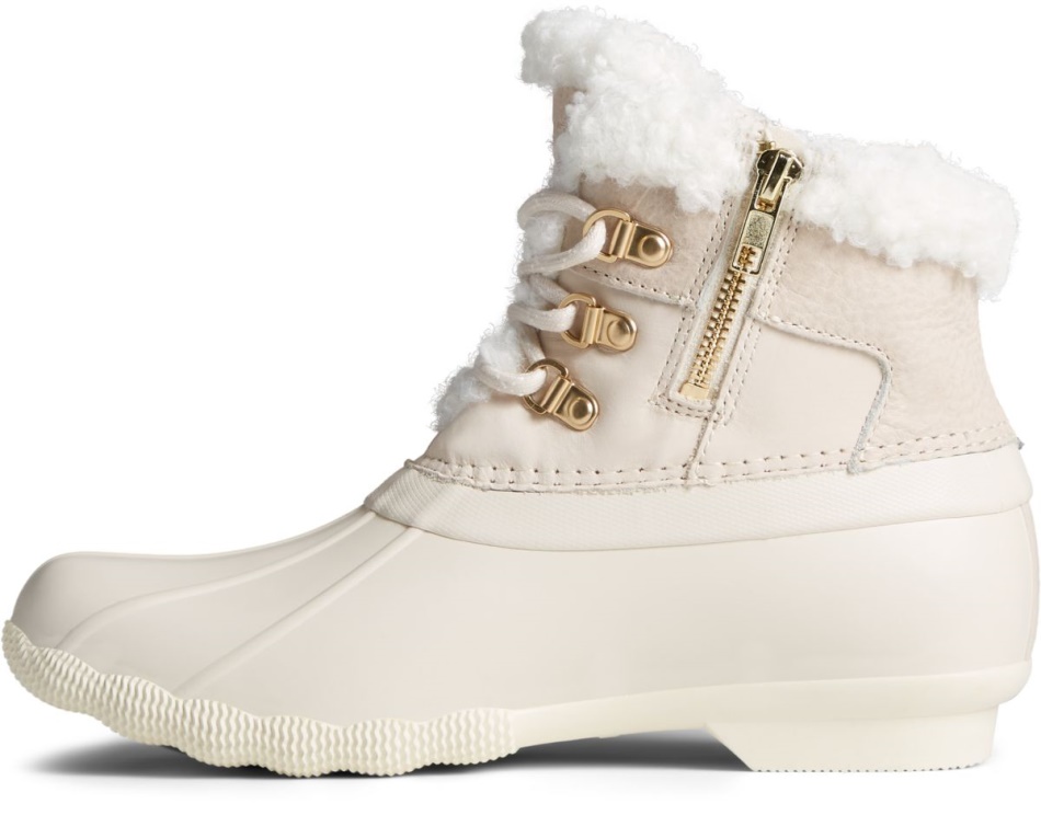Saltwater Alpine Leather Duck Boot Ivory Sperry