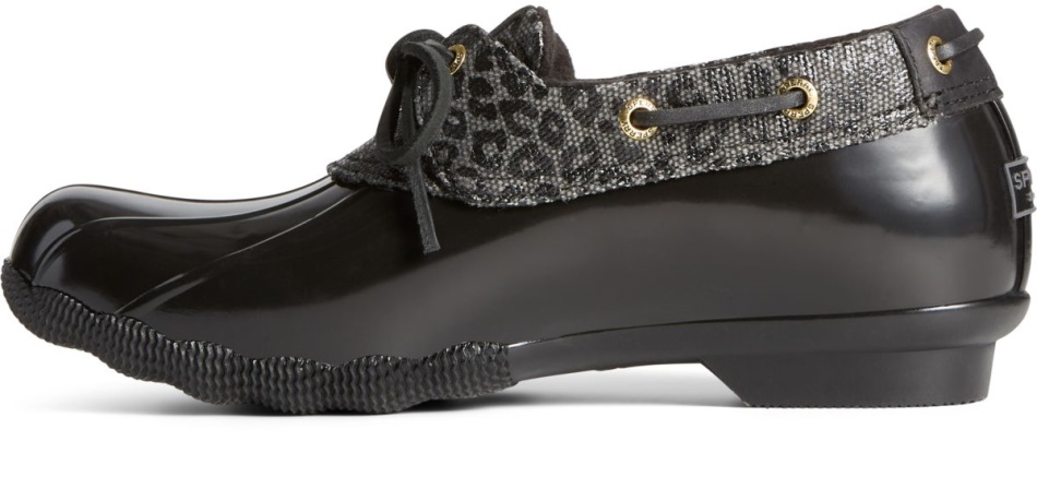 Saltwater Cheetah 1-Eye Duck Boot Sperry Black