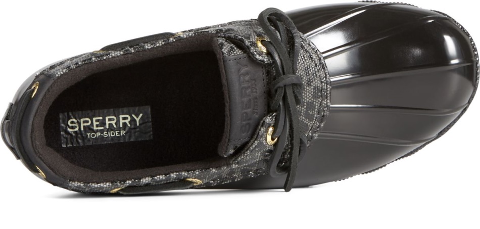 Saltwater Cheetah 1-Eye Duck Boot Sperry Black