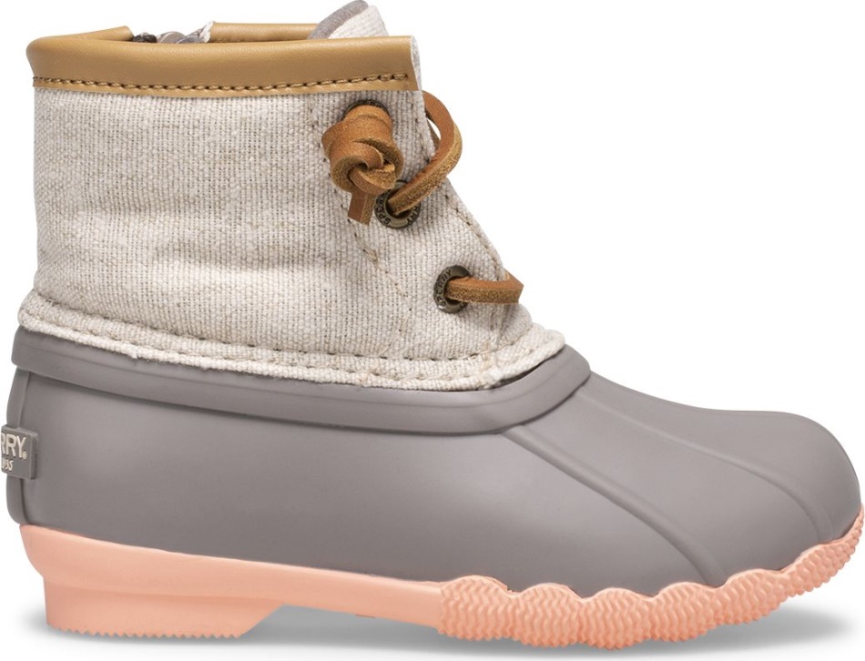 Saltwater Duck Boot Linen Rose Sperry
