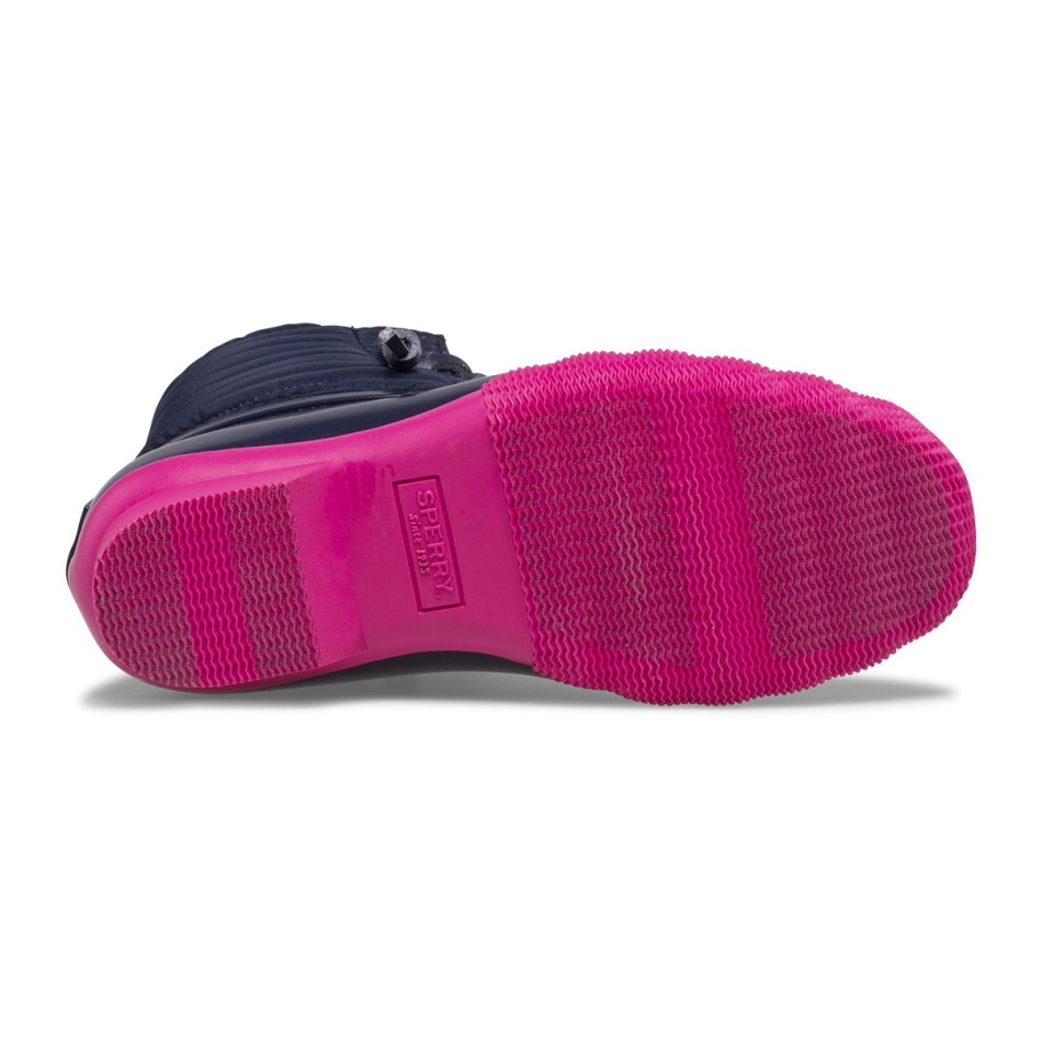 Saltwater Duck Boot Navy Pink Sperry