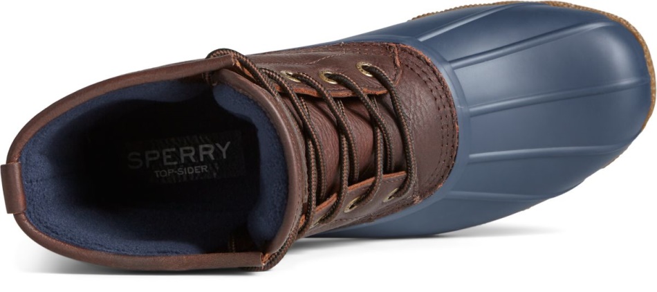 Saltwater Duck Boot Sperry Brown Navy