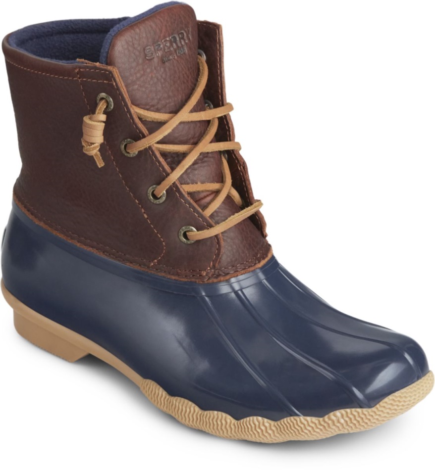 Saltwater Duck Boot Sperry Tan Navy