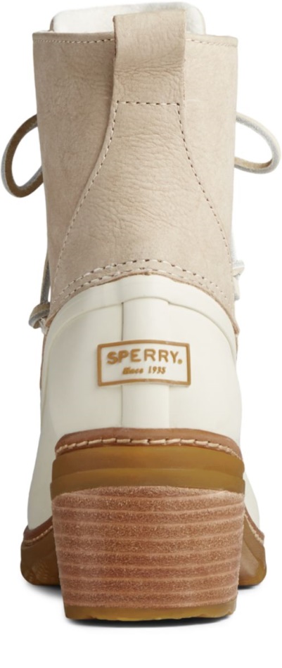 Saltwater Heel Leather Duck Boot Sperry Ivory