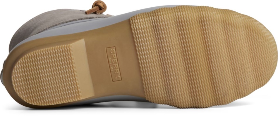 Saltwater Mainsail Leather Duck Boot Grey Sperry
