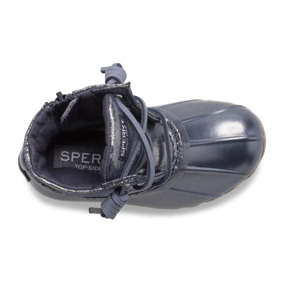 Saltwater Metallic Duck Boot Blue Sperry