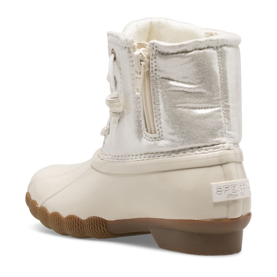 Saltwater Metallic Duck Boot Sperry Ivory