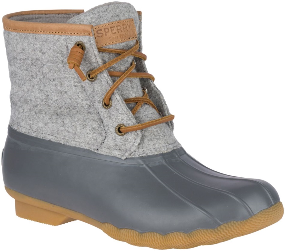 Saltwater Wool Embossed Duck Boot Thinsulate Grey Sperry