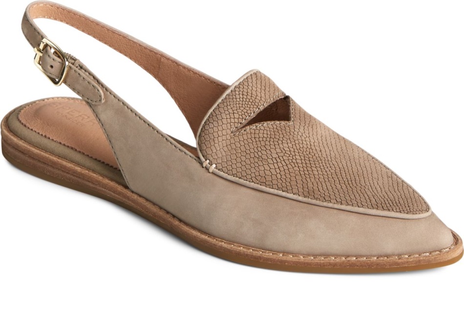 Saybrook Leather Slingback Taupe Sperry