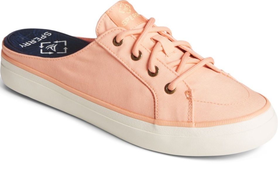 SeaCycled Crest Vibe Pastel Mule Sneaker Peach Sperry