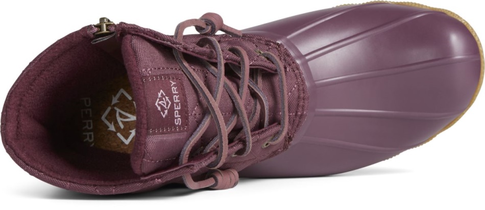SeaCycled Saltwater Nylon Duck Boot Purple Sperry