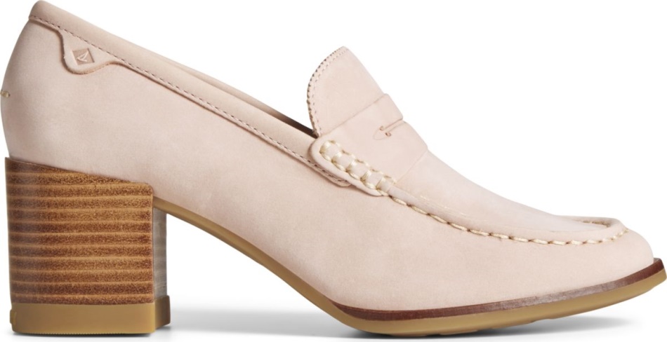 Seaport Penny Heel Leather Loafer Sperry Rose