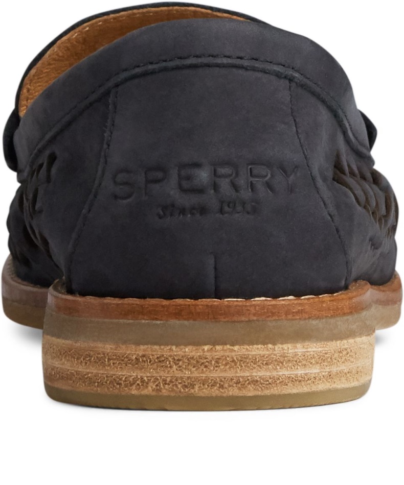 Seaport Penny PLUSHWAVE Woven Leather Loafer Sperry Black