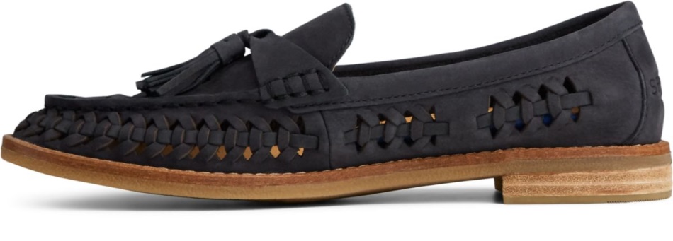 Seaport Penny PLUSHWAVE Woven Leather Loafer Sperry Black