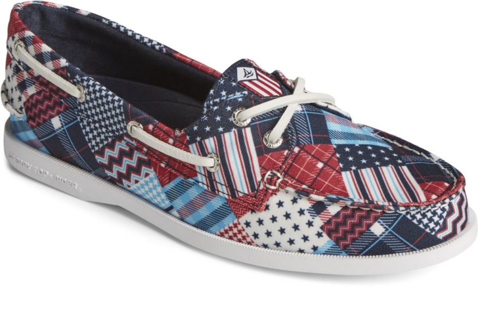 Sperry Authentic Original Americana Madras 2-Eye Boat Shoe Multi