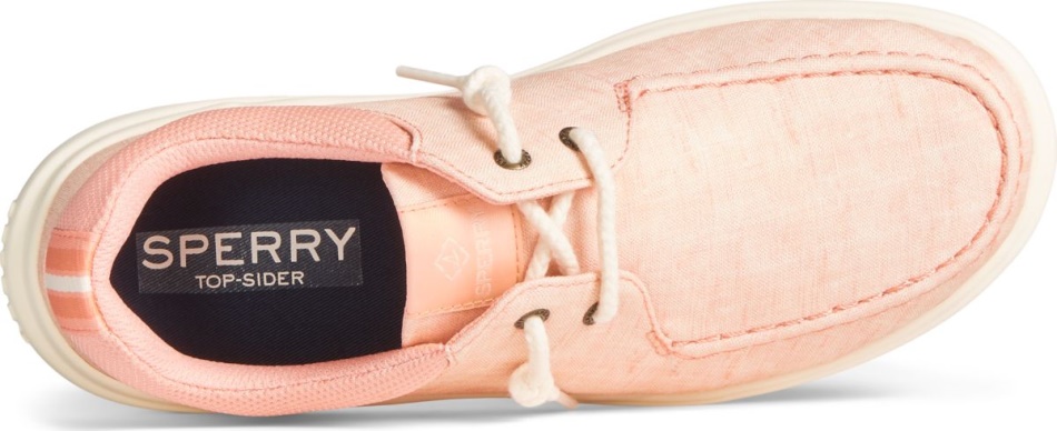 Sperry Captain\s Moc Chambray Loafer Peach