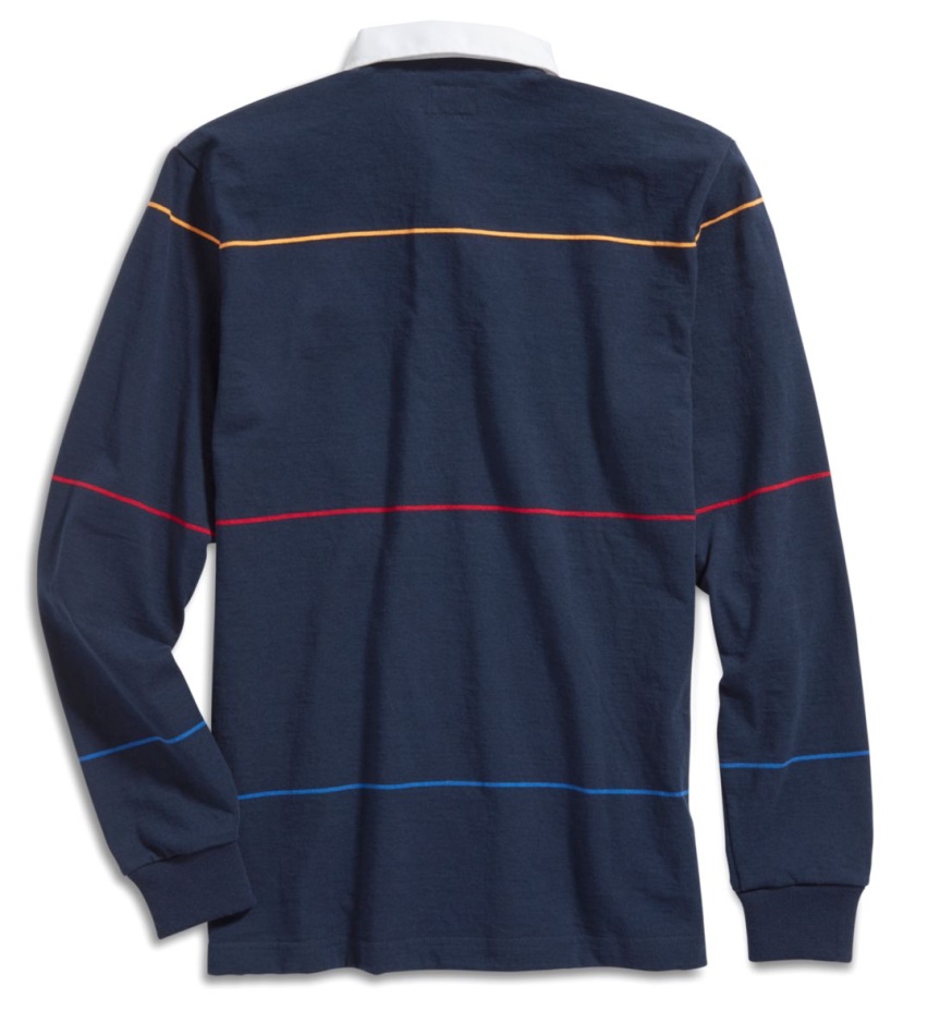 Sperry Cloud Multi-Color Striped Rugby Shirt Navy Multi