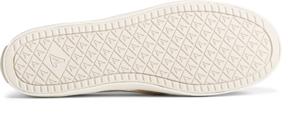 Sperry Crest Twin Gore PLUSHWAVE Snake Leather Slip On Sneaker Ivory