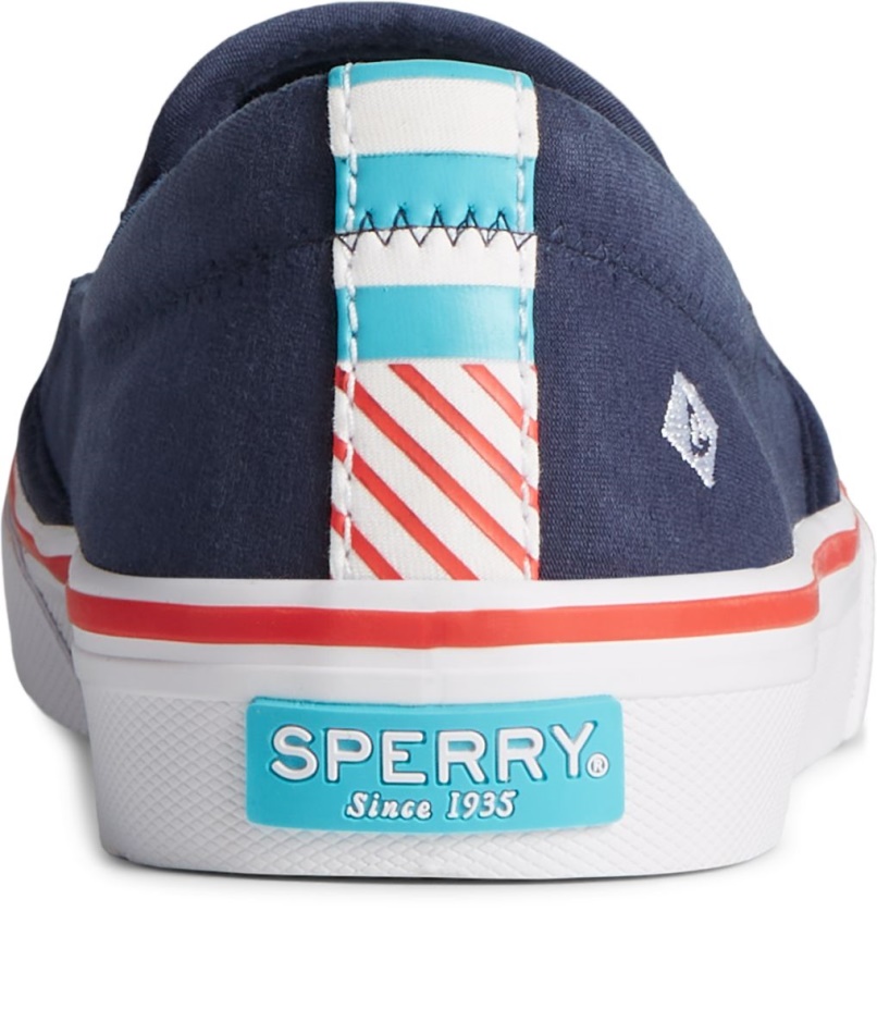 Sperry Crest Twin Gore Twisted Textile Slip On Sneaker Navy