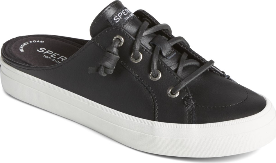 Sperry Crest Vibe Leather Mule Sneaker Black