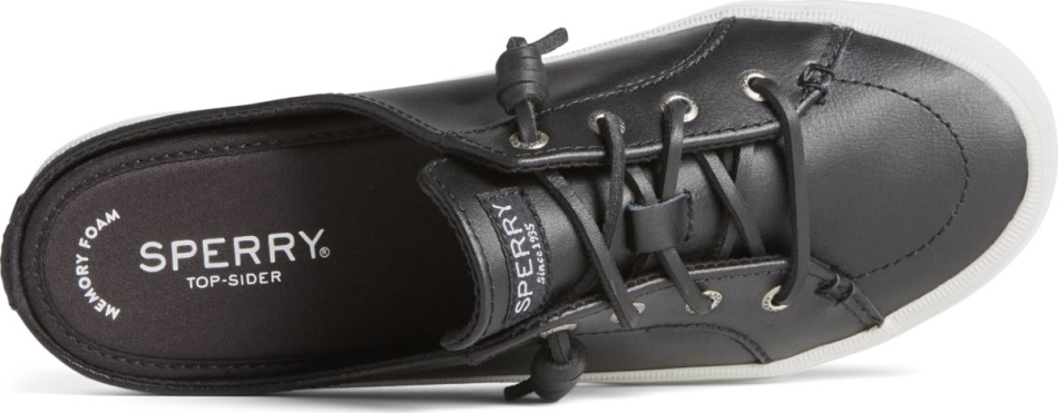 Sperry Crest Vibe Leather Mule Sneaker Black