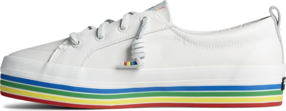 Sperry Crest Vibe Platform Pride Sneaker White