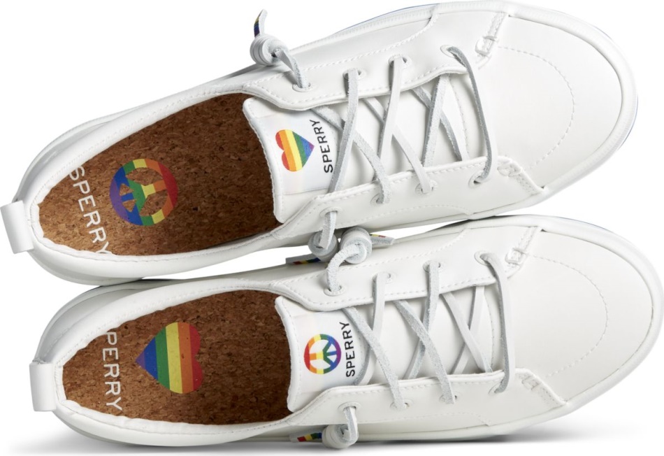 Sperry Crest Vibe Platform Pride Sneaker White
