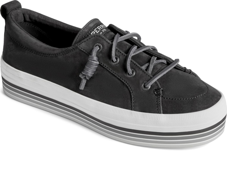 Sperry Crest Vibe Platform Stripe Sneaker Black