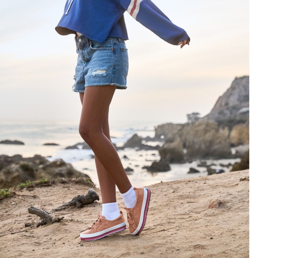 Sperry Crest Vibe Platform Stripe Sneaker Black