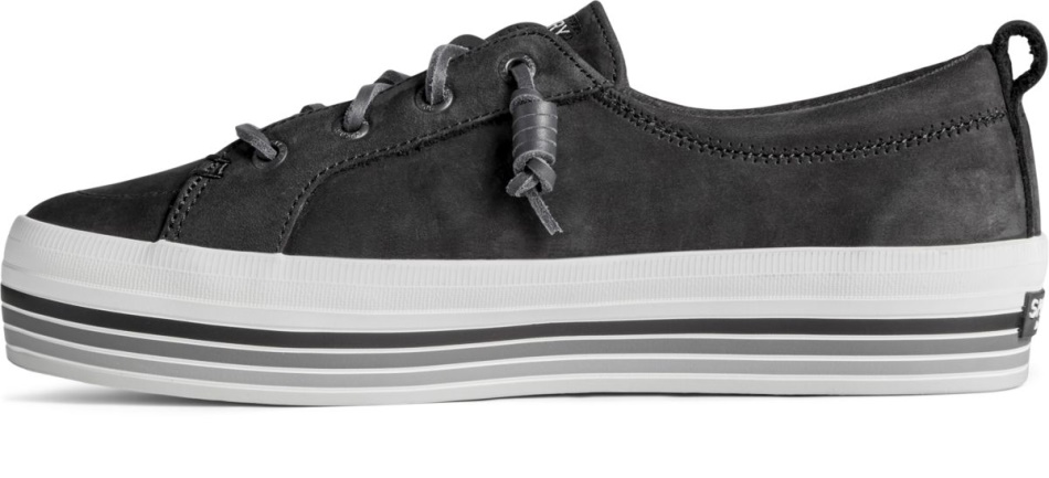 Sperry Crest Vibe Platform Stripe Sneaker Black