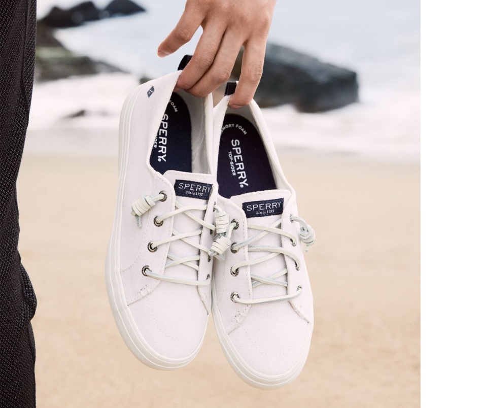 Sperry Crest Vibe Sneaker Linen White