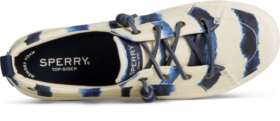Sperry Crest Vibe Tie Dye Stripe Sneaker Navy