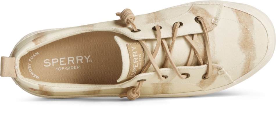 Sperry Crest Vibe Tie Dye Stripe Sneaker Taupe