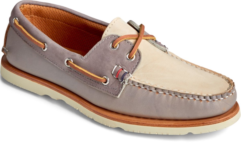 Sperry Gold Cup Handcrafted in Maine Boat Shoe Grey Tri-Tone