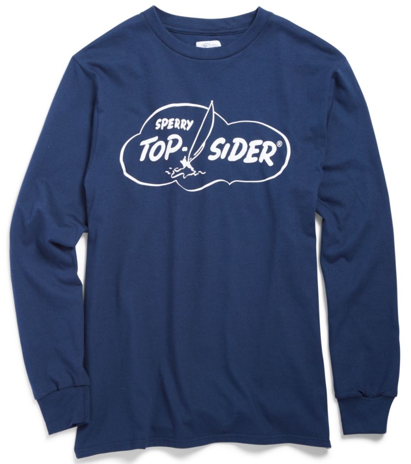Sperry Made in the USA Cloud Long Sleeve T-Shirt Navy